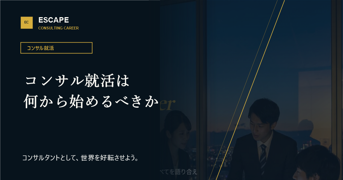 コンサル就活は何から始めるべきかのアイキャッチ画像
