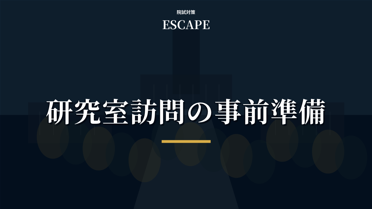 研究室訪問の事前準備を中央に大きく表示した明朝寄り高視認性アイキャッチ
