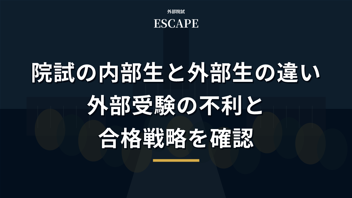 院試の内部生と外部生の違いを解説するアイキャッチ画像