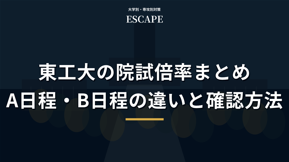 東工大の院試倍率まとめのアイキャッチ画像