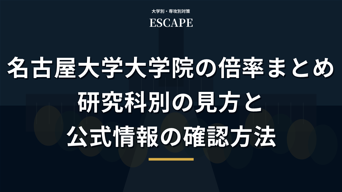 名古屋大学大学院の倍率まとめのアイキャッチ画像