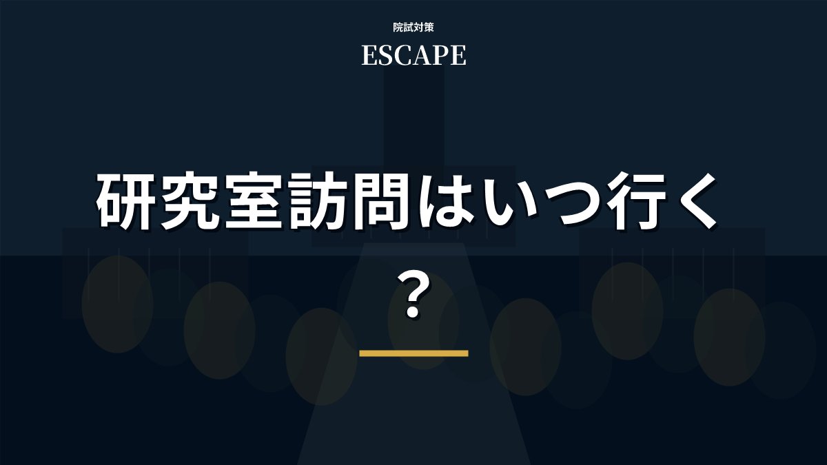 大学院の研究室訪問はいつ行くべきかを示したアイキャッチ画像