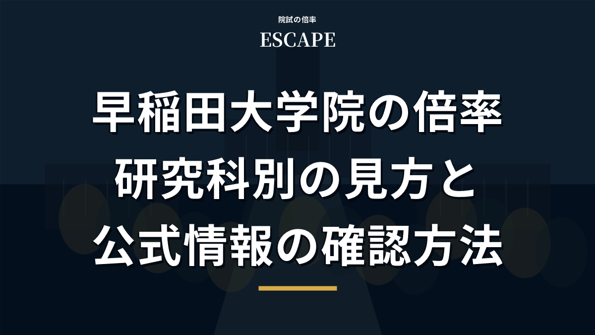 早稲田大学院の倍率と公式情報の確認方法のアイキャッチ画像