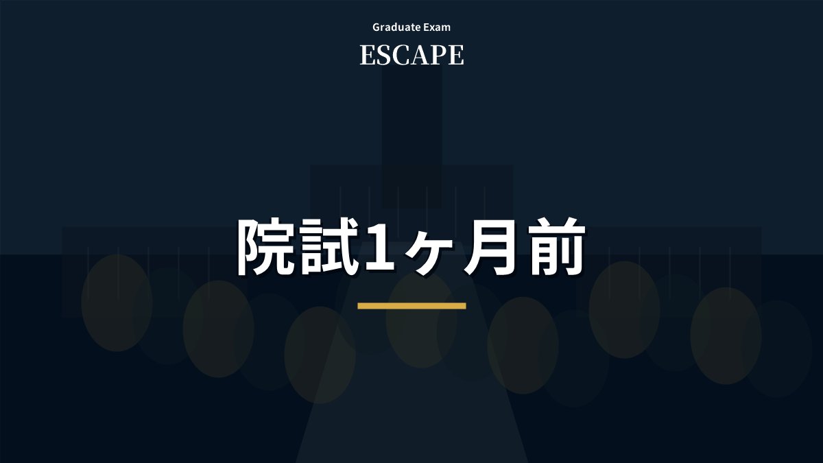 院試1ヶ月前にやることを示したアイキャッチ画像