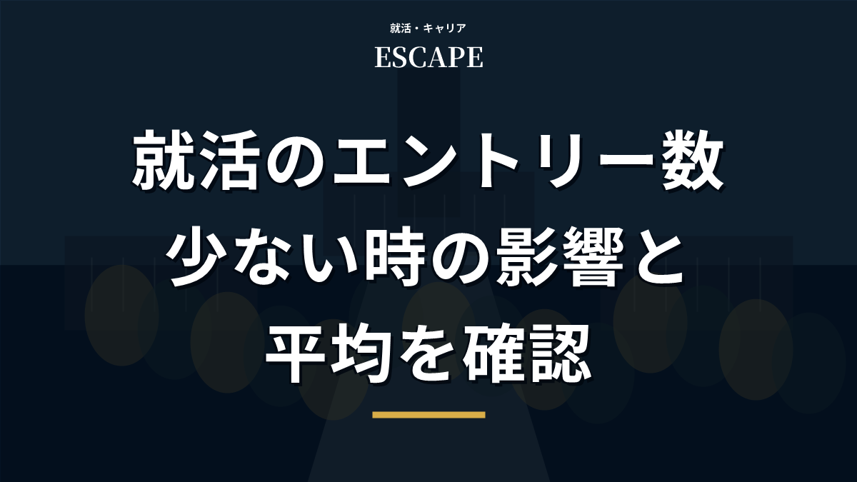 就活のエントリー数が少ない時の影響を解説するアイキャッチ画像