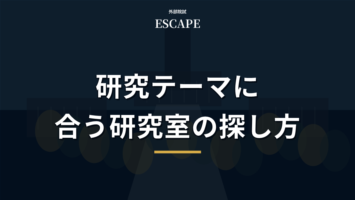 研究テーマに合う研究室の探し方を解説するアイキャッチ画像