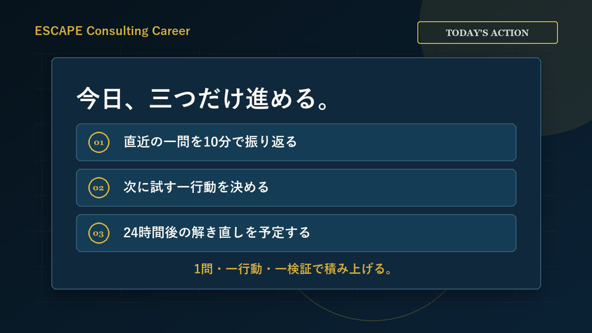 ケース面接の振り返りを今日始める三つのアクション