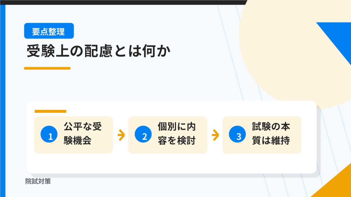 受験上の配慮とは何か