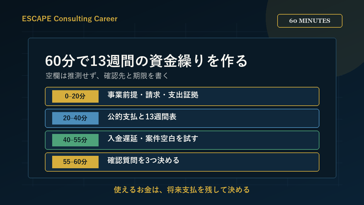 60分で13週間の資金繰りを作る手順