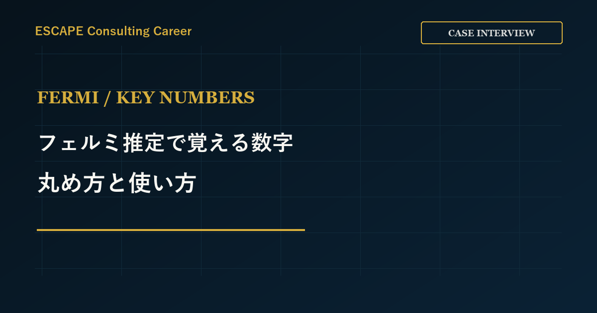 フェルミ推定で覚える数字一覧|基礎数値の丸め方と使い方のアイキャッチ画像