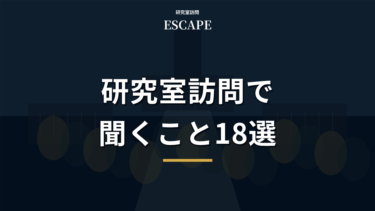 研究室訪問で聞くこと18選