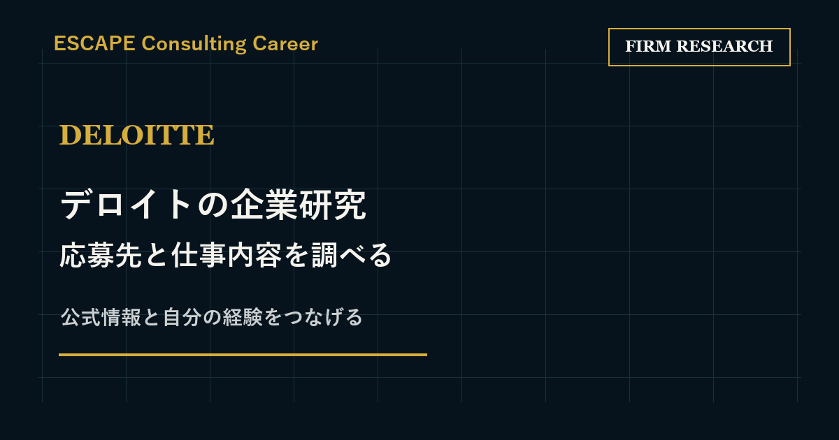 デロイトの企業研究｜2028年卒の応募先と仕事内容を整理するのアイキャッチ画像